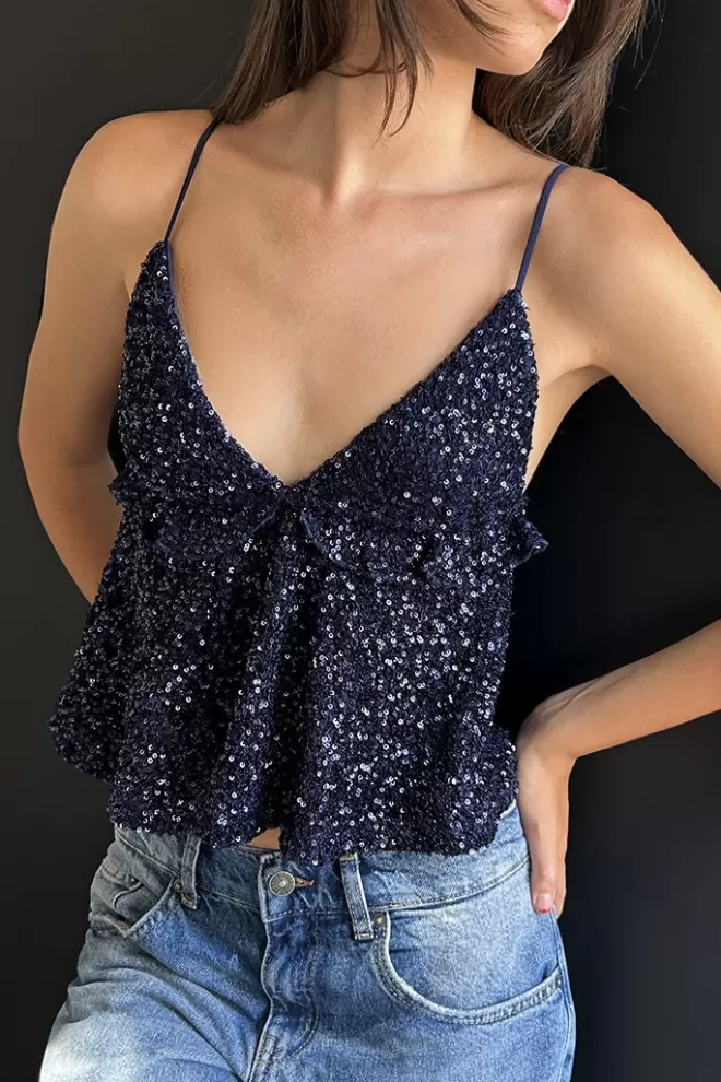 Tops*Subdued Top avec rouches paillettes | Collection 2023 |