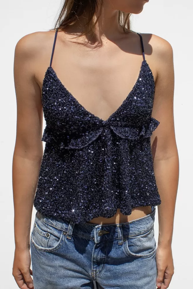 Tops*Subdued Top avec rouches paillettes | Collection 2023 |